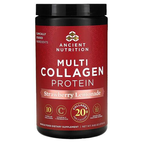 닥터 엑스/엔시언트 뉴트리션 Ancient Nutrition, 종합 콜라겐 단백질, 딸기 레모네이드 맛, 273.6g(9.65oz) 상품 이미지
