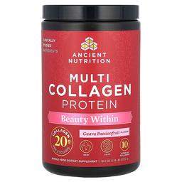 닥터 엑스/엔시언트 뉴트리션 Ancient Nutrition, 멀티 콜라겐 프로틴, 뷰티 위드인, 구아바 패션프루트, 522g(1.15lb)