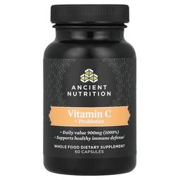 닥터 엑스/엔시언트 뉴트리션 Ancient Nutrition, 비타민C + 프로바이오틱, 캡슐 60정
