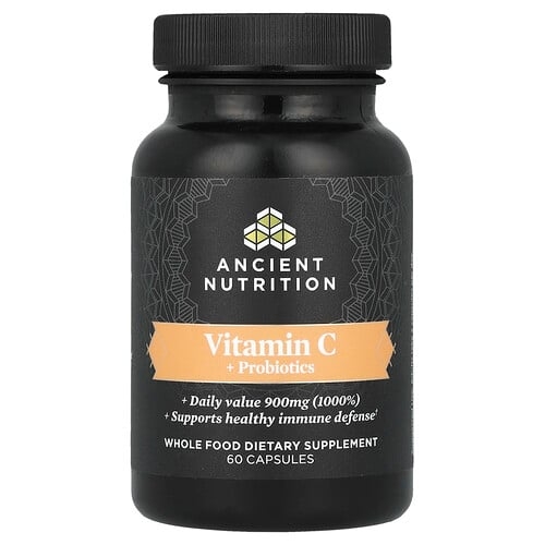 닥터 엑스/엔시언트 뉴트리션 Ancient Nutrition, 비타민C + 프로바이오틱, 캡슐 60정 상세 이미지