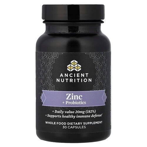 닥터 엑스/엔시언트 뉴트리션 Ancient Nutrition, 아연 + 프로바이오틱, 캡슐 30정 상품 이미지