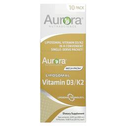 Aurora Nutrascience, 리포소말 비타민D3/K2, 10팩, 각 20ml(0.68fl oz)