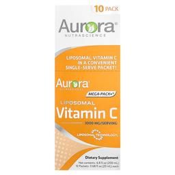 Aurora Nutrascience, Mega-Pack+®, 리포소말 비타민C, 10팩, 각 20ml(0.68fl oz)
