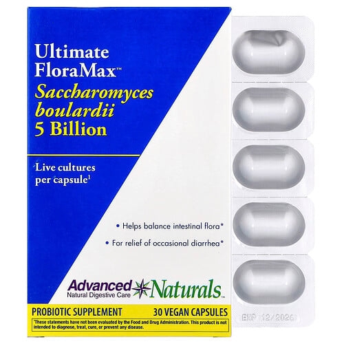 Advanced Naturals, Ultimate FloraMax™, 사카로미세스 보울라디, 50억, 베지 캡슐 30정 상세 이미지
