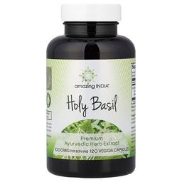 어메이징 인디아 Amazing India, 홀리 바질, 베지 캡슐 120정(캡슐 1정당 500mg)