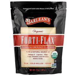 발린스 Barlean's, 유기농 Forti-Flax™, 프리미엄 아마씨 분말, 397g(14oz)