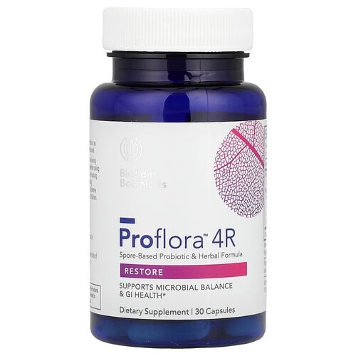 바이오시딘 보태니컬 Biocidin Botanicals, Proflora™ 4R, 포자 기반 프로바이오틱 및 허브 포뮬라, 캡슐 30정 상세 이미지