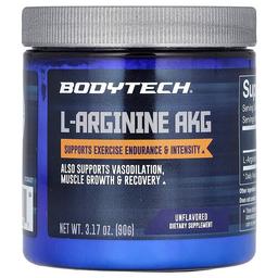 바디테크 BodyTech, L-아르기닌 AKG, 무맛, 90g(3.17oz)