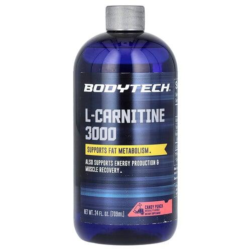 바디테크 BodyTech, L-카르니틴 3000, 캔디 펀치, 709ml(24fl oz) 상품 이미지
