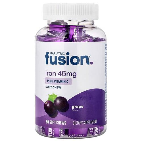 배리아트릭 퓨전 Bariatric Fusion, 철분 플러스 비타민C 소프트 츄, 포도 맛, 소프트 츄 60개 상품 이미지