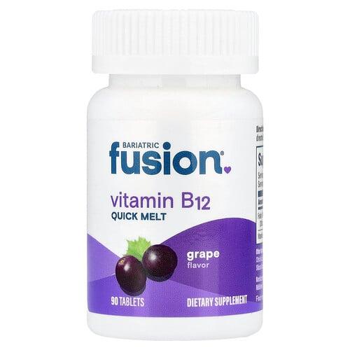 배리아트릭 퓨전 Bariatric Fusion, 비타민B12 퀵 멜트, 포도 맛, 90정 상품 이미지
