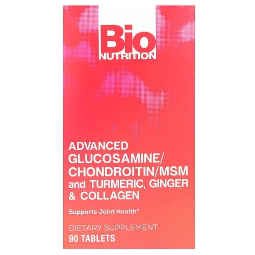 바이오 뉴트리션 Bio Nutrition, 고급 글루코사민/콘드로이틴/MSM 및 강황, 생강 및 콜라겐, 90정 상세 이미지