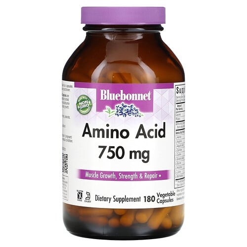블루보넷 뉴트리션 Bluebonnet Nutrition, 아미노산, 750mg, 베지 캡슐 180정 상세 이미지