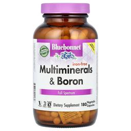 블루보넷 뉴트리션 Bluebonnet Nutrition, 종합 미네랄 플러스 보론, 철분 무함유, 베지 캡슐 180정