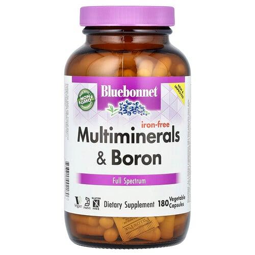 블루보넷 뉴트리션 Bluebonnet Nutrition, 종합 미네랄 플러스 보론, 철분 무함유, 베지 캡슐 180정 상품 이미지