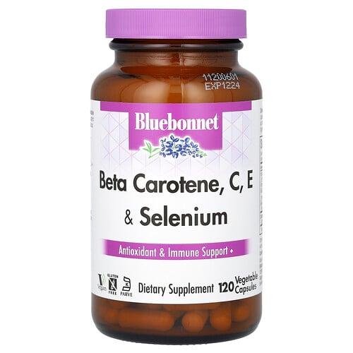 블루보넷 뉴트리션 Bluebonnet Nutrition, 베타카로틴, C, E 및 셀레늄, 베지 캡슐 120정 상품 이미지