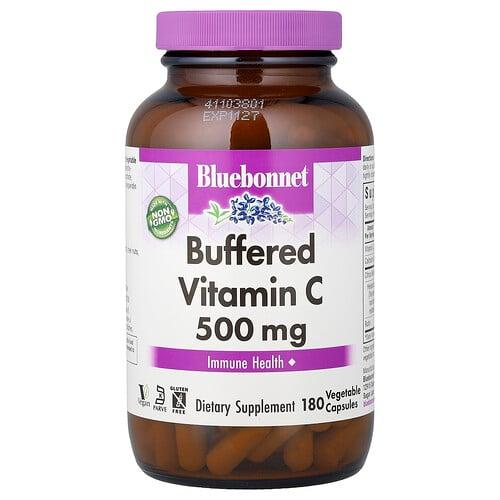 블루보넷 뉴트리션 Bluebonnet Nutrition, 완충형 비타민C, 500mg, 베지 캡슐 180정 상품 이미지