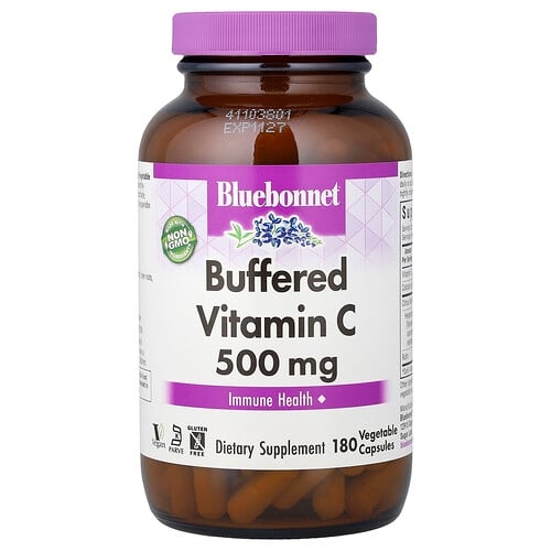 블루보넷 뉴트리션 Bluebonnet Nutrition, 완충형 비타민C, 500mg, 베지 캡슐 180정 상세 이미지