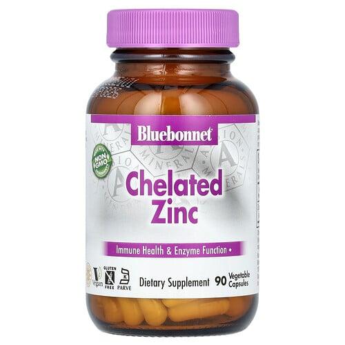 블루보넷 뉴트리션 Bluebonnet Nutrition, 킬레이트화 아연, 베지 캡슐 90정(캡슐 1정당 30mg) 상품 이미지
