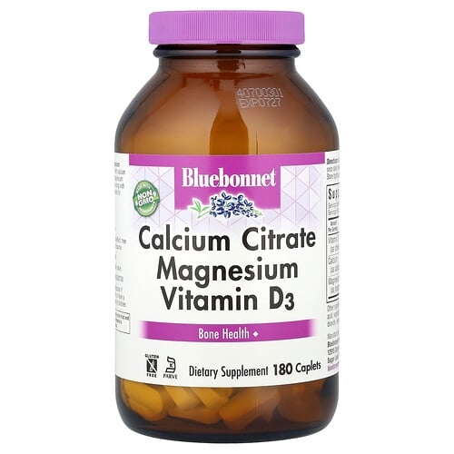 블루보넷 뉴트리션 Bluebonnet Nutrition, 칼슘시트레이트, 마그네슘, 비타민D3, 180정 상세 이미지