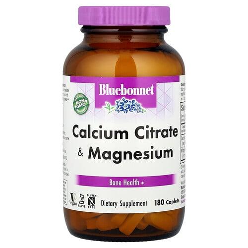 블루보넷 뉴트리션 Bluebonnet Nutrition, 구연산 칼슘 & 마그네슘, 180정 상품 이미지