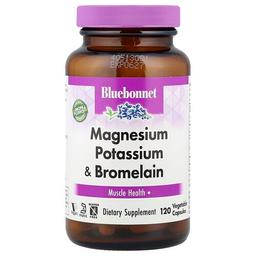 블루보넷 뉴트리션 Bluebonnet Nutrition, 마그네슘 칼륨 및 브로멜라인, 베지 캡슐 120정