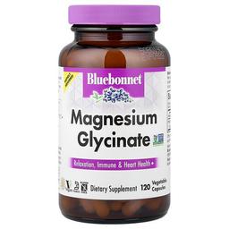 블루보넷 뉴트리션 Bluebonnet Nutrition, 글리신마그네슘, 베지 캡슐 120정(캡슐 1정당 100mg)