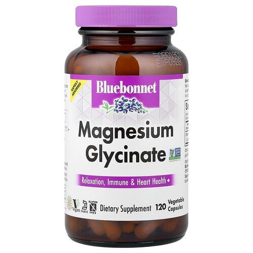 블루보넷 뉴트리션 Bluebonnet Nutrition, 글리신마그네슘, 베지 캡슐 120정(캡슐 1정당 100mg) 상품 이미지