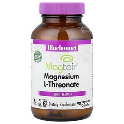 블루보넷 뉴트리션 Bluebonnet Nutrition, Magtein® 마그네슘 L-트레온산, 베지 캡슐 90정(캡슐 1정당 48mg)