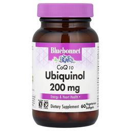 블루보넷 뉴트리션 Bluebonnet Nutrition, CoQ10 유비퀴놀, 200mg, 베지 소프트젤 60정