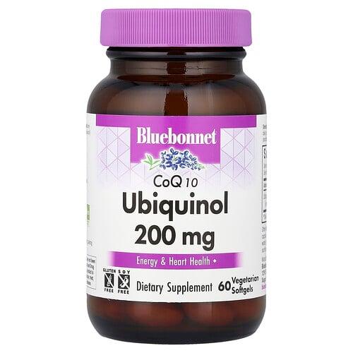 블루보넷 뉴트리션 Bluebonnet Nutrition, CoQ10 유비퀴놀, 200mg, 베지 소프트젤 60정 상품 이미지
