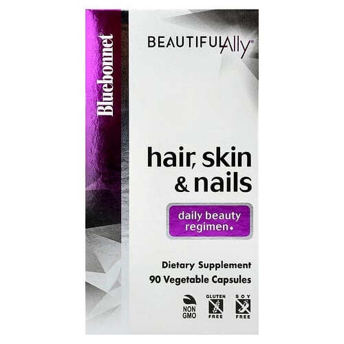 블루보넷 뉴트리션 Bluebonnet Nutrition, Beautiful Ally, 모발, 피부 및 손발톱, 베지 캡슐 90개 상세 이미지