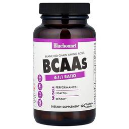 블루보넷 뉴트리션 Bluebonnet Nutrition, BCAA, 4:1:1 비율, 베지 캡슐 120정
