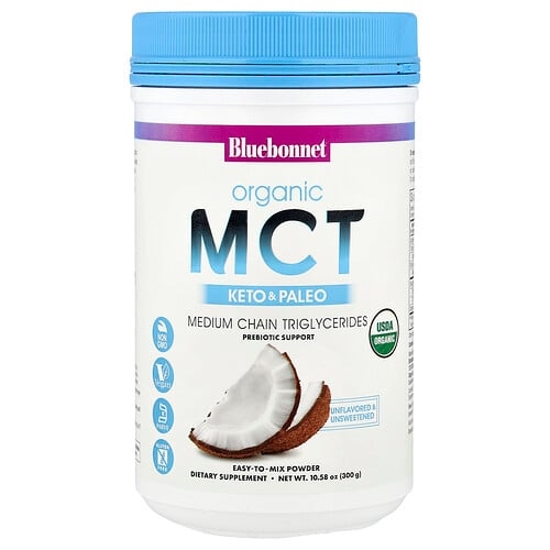 블루보넷 뉴트리션 Bluebonnet Nutrition, 유기농 MCT 분말, 무맛, 300g(10.58oz) 상세 이미지