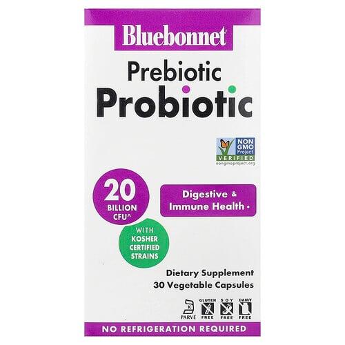블루보넷 뉴트리션 Bluebonnet Nutrition, 프리바이오틱 프로바이오틱, 베지 캡슐 30정 상품 이미지