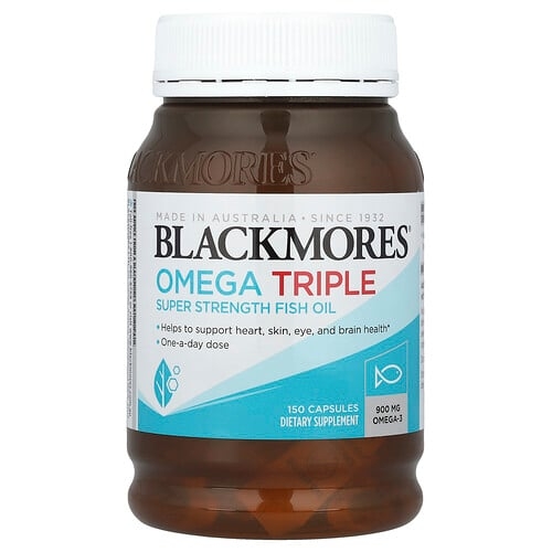 블랙모어스 Blackmores, 오메가 트리플, 초강력 피쉬 오일, 900mg, 캡슐 150정 상세 이미지
