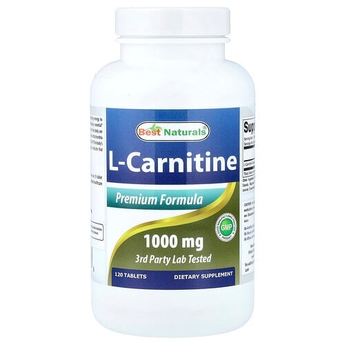 베스트 내추럴스 Best Naturals, l-카르니틴, 1,000mg, 120정 상세 이미지