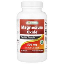 베스트 내추럴스 Best Naturals, 산화 마그네슘, 500mg, 180정