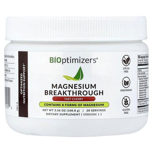 바이옵티마이저 BIOptimizers, 마그네슘 Breakthrough, 타트체리, 100.8g(3.56oz) 상품 이미지