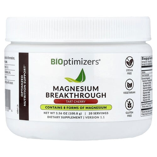 바이옵티마이저 BIOptimizers, 마그네슘 Breakthrough, 타트체리, 100.8g(3.56oz) 상세 이미지