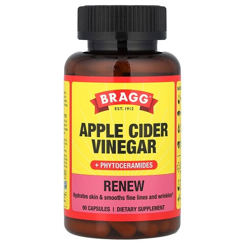 브레그 Bragg, Renew, 애플 사이다 식초 + 피토세라마이드, 캡슐 90정 상세 이미지