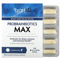 브레인MD BrainMD, Probrainbiotics 맥스, 300억CFU, 캡슐 30정