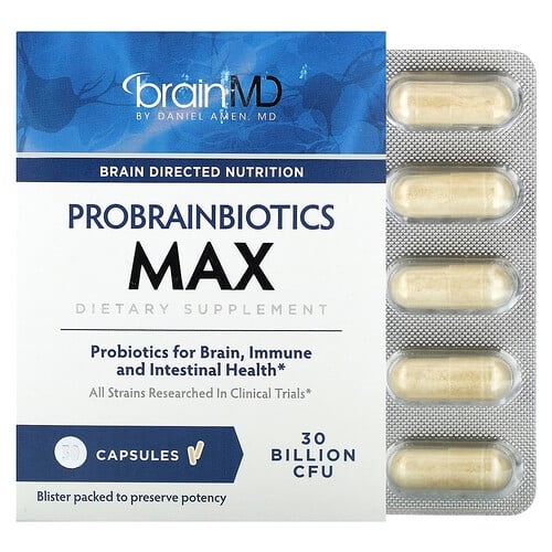 브레인MD BrainMD, Probrainbiotics 맥스, 300억CFU, 캡슐 30정 상세 이미지