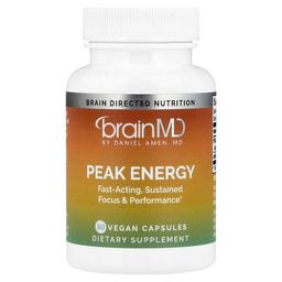 브레인MD BrainMD, 피크 에너지, 베지 캡슐 30정