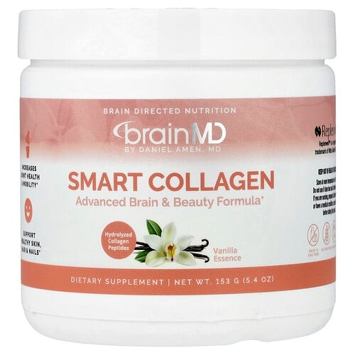 브레인MD BrainMD, 스마트 콜라겐, 바닐라 에센스, 153g(5.4oz) 상세 이미지