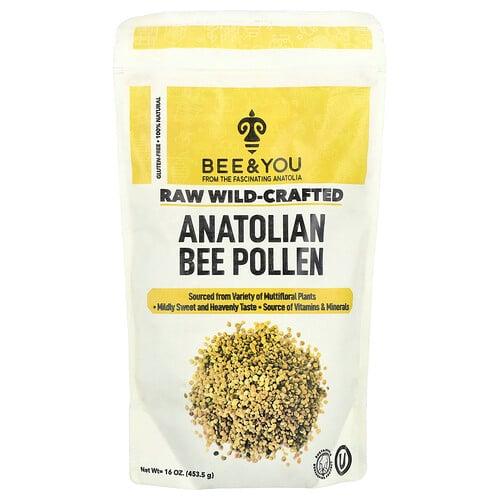 비앤유 Bee & You, 무가공 야생 재배 아나톨리아 꿀벌꽃가루, 453.5g(16oz) 상품 이미지