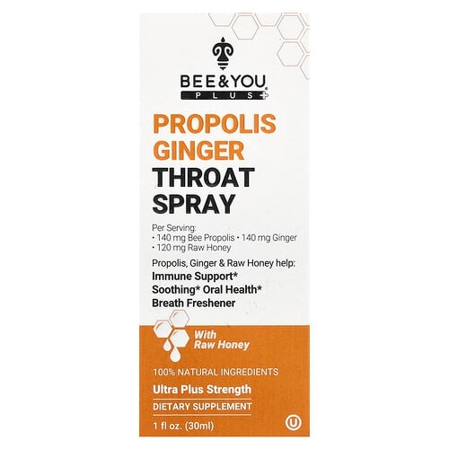 비앤유 Bee & You, 프로폴리스 생강 인후 스프레이, 30ml(1fl oz) 상세 이미지