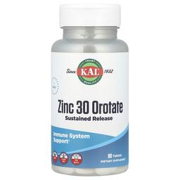 KAL, 아연 30 오로테이트, 서방형, 30mg, 90정
