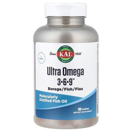 KAL, Ultra Omega 3-6-9™, 소프트젤 100정 상품 이미지
