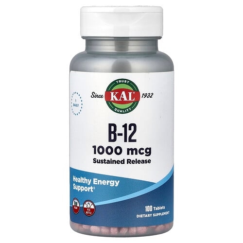 KAL, 비타민B12, 서방형, 1,000mcg, 100정 상세 이미지